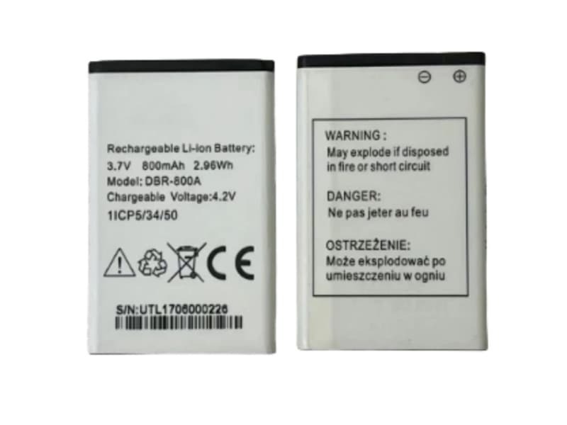Batterie pour téléphone portable Liion DORO 800mAh/2.96WH 3.7V akkupacks